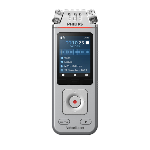 Philips DVT4115 3-Microphone Voice Recorder APP Control & Sharing