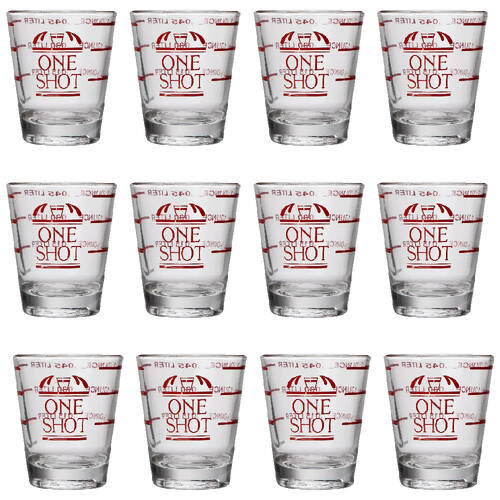 12PK Winex Oversize Shot Glass Drinking Barware Accessory Clear