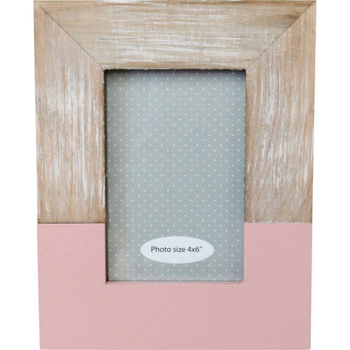 LVD MDF/Glass 4x6 Picture/Photo Frame Home Decor Modern Dusty Rose