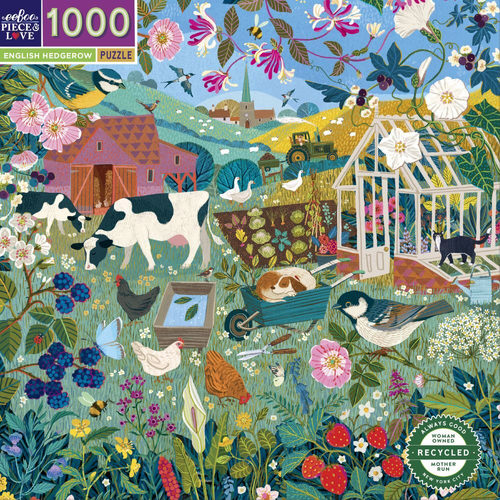 1000pc eeBoo Jigsaw Puzzle Game English Hedgerow 14+