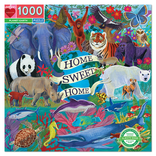 1000pc eeBoo Jigsaw Puzzle Play Game Planet Earth 14+