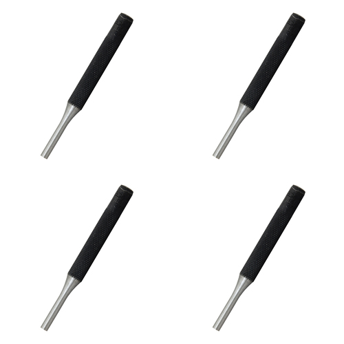 4PK Eclipse Pro Tools Pin Punch C/Steel Hardened Point 100x3.9mm - Black