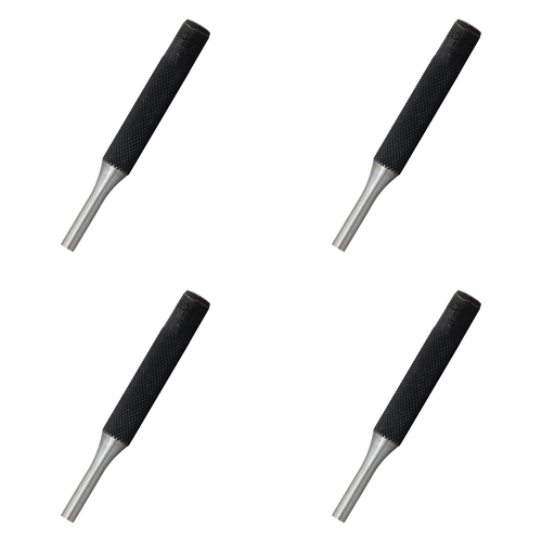 4PK Eclipse Pro Tools Pin Punch C/Steel Hardened Point 100x6.1mm - Black