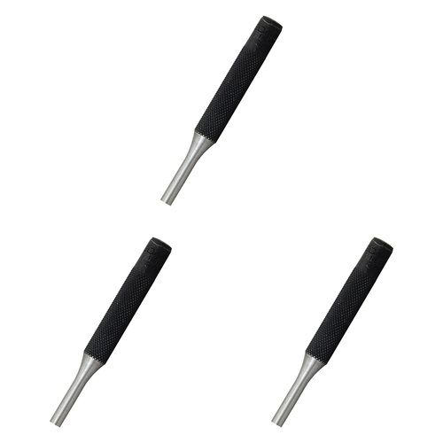 3PK Eclipse Pro Tools Pin Punch C/Steel Hardened Point 150x7.6mm - Black