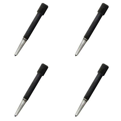 4PK Eclipse Pro Tools Centre Punch C/Steel Hardened Point 100x4.8mm - Black