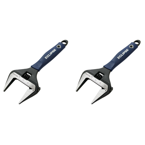 2PK Eclipse Pro Tools Extra Wide Jaw Adjustable Steel Wrench 150mm - Blue