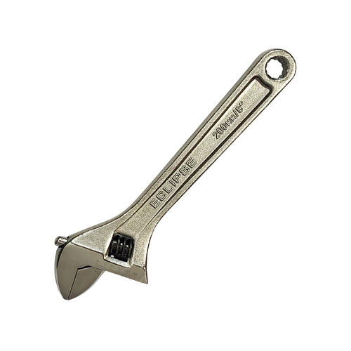 Eclipse Pro Tools Steel Adjustable Wrench 200mm - Silver