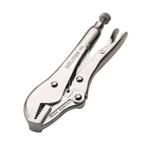 Eclipse Pro Tools Steel Clamp Locking Straight Jaw 175mm - Silver