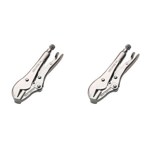 2PK Eclipse Pro Tools Steel Clamp Locking Straight Jaw 175mm - Silver