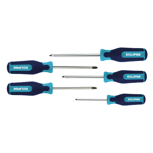 5pc Eclipse Pro Tools Parallel/Flared/Phillips/Pozi Screwdriver Set Tool