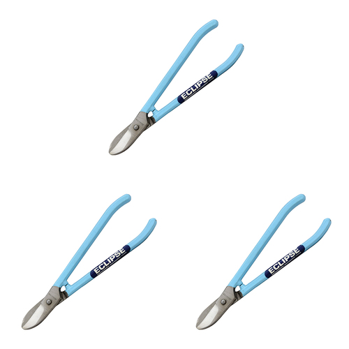 3PK Eclipse Pro Tools Snip Professional Curved Blade 180mm - Sky Blue