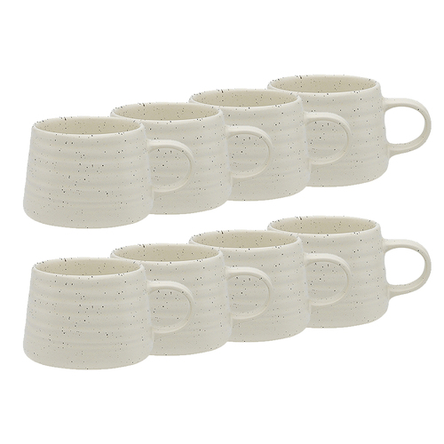 8PK Ecology Ottawa Calico 85ml/5.5cm Macchiato Cup - White