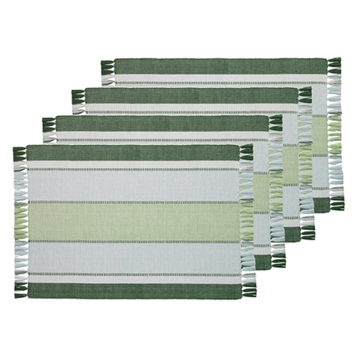 4pc Ecology Sedona Cotton Placemat Set Dill 38x53cm