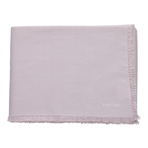 Ecology Cotton Fray Dining Tablecloth 240cm Lilac