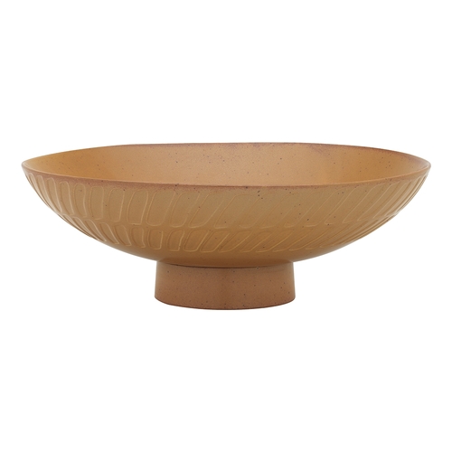 Ecology Portsea Footed Serving Round Bowl 30cm Cedar