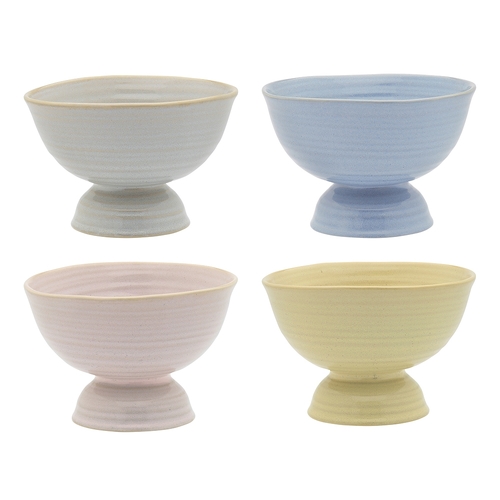 4pc Ecology Ottawa Icecream Coupe 13cm Oyster/Blue/Blush & Lemon