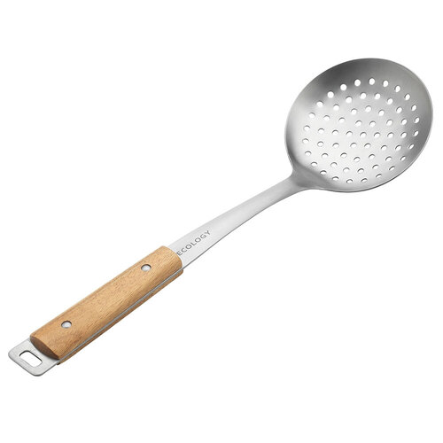 Ecology Provisions Acacia Cooking Stainless Steel Skimmer