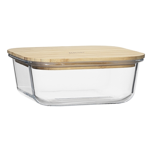 Ecology Nourish 18cm Square Clear Glass Storage Container w/ Lid