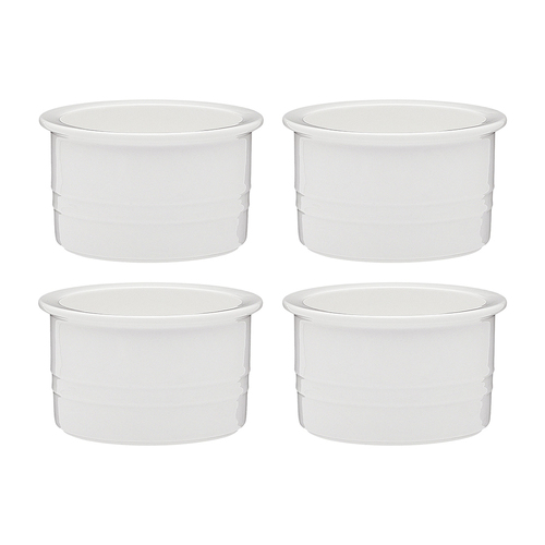 4pc Ecology Signature 11cm Porcelain Ramekin Dish - White