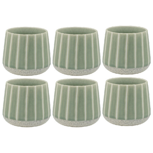 6PK Ecology Stoneware Kitchenware Hull Cuddle Drinking Mug Cup 270ml/9cm Seagreen