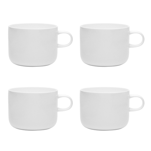 4PK Ecology 420ml Canvas Short Espresso/Coffee Mug Tableware - White 