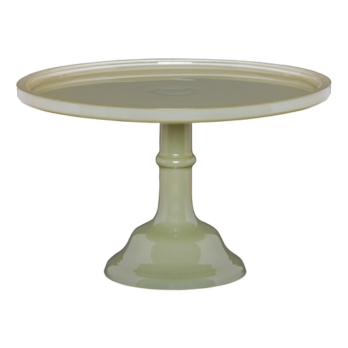 Ecology Glass Torte Cake Stand Dessert Display 29x18cm Sage Green