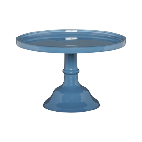 Ecology Glass Torte Cake Stand Dessert Display 25x15.5cm Storm Blue