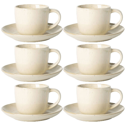 6PK Ecology Stoneware Element Espresso Cup & Saucer 120ml Doe