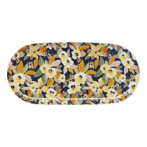 Ecology Impatiens Floral Oval Serving Platter 33x16cm