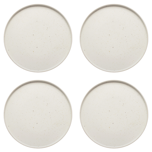 4PK Ecology Ceramic Kitchenware Domus Dinner Plate 27cm Ecru