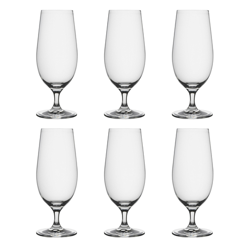 6pc Ecology 460ml Classic Crystalline Glass Stem Beer Drinking Set - Clear