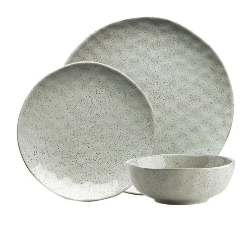 12pc Ecology Speckle Duckegg Dinner Set