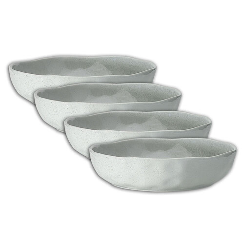 4pc Ecology Speckle Stoneware 22cm Dinner Bowls - Duck Egg