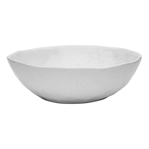 Ecology Speckle Milk 27cm Stoneware Serving Bowl Round - White