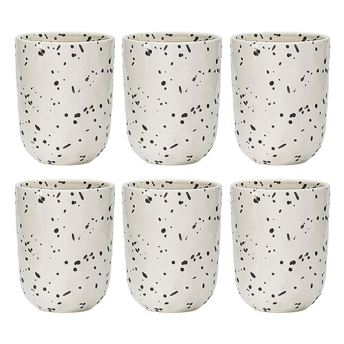 6PK Ecology Speckle Polka 250ml Stoneware Cuddle Mug Round