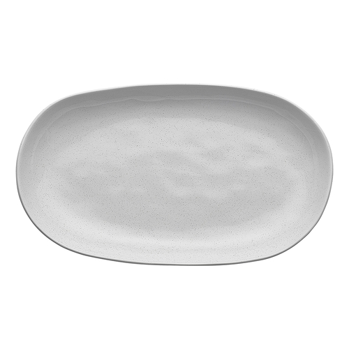 Ecology Speckle Milk 36cm Stoneware Oval Shallow Bowl Large - White