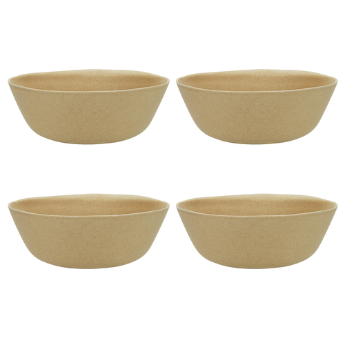 4PK Ecology Malta Matte Stoneware Food Bowl 17x6.5cm Caramel