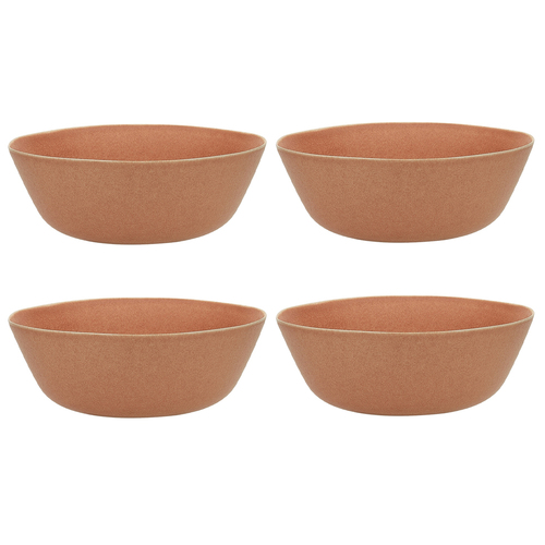 4PK Ecology Malta Matte Stoneware Food Bowl 17x6.5cm Sherbet