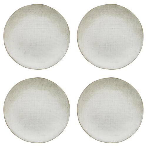 4PK Ecology Dinnerware Stoneware Linen Dinner Plate 27cm Birch