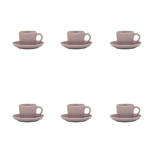 6PK Ecology Element Stoneware Espresso Cup & Saucer - Lilac