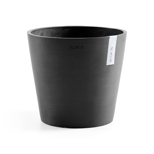 Ecopots Amstersdam 30cm Home Decor Garden Plant Pot Dark Grey