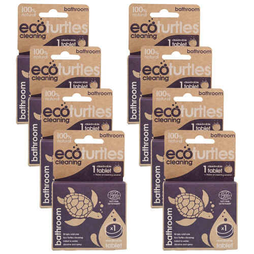 8PK Eco-Cleaning Turtles Bathroom Single Refill Tablet