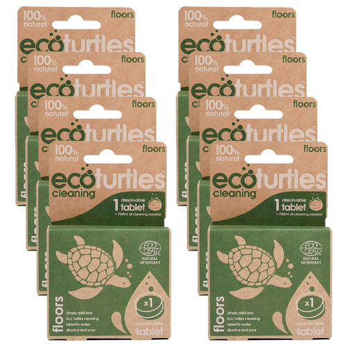 8PK Eco-Cleaning Turtles Floors Cleaner Single Refill Tablet