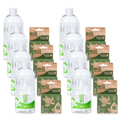 8PK Eco-Cleaning Turtles Floors Spray Bottle & Tablet