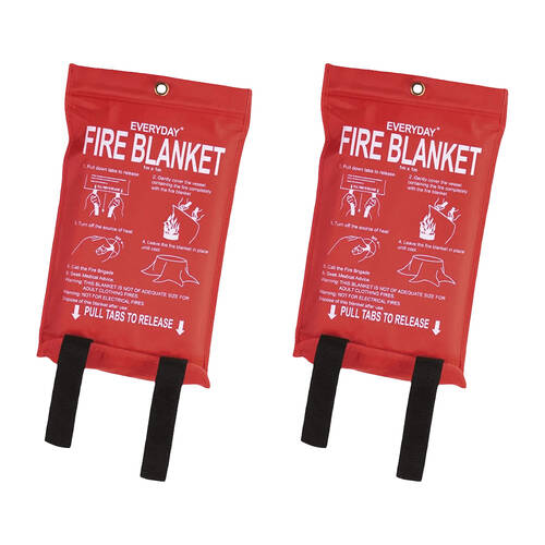 2PK Everyday Fire Blanket 1m x 1m Essential Survival Safety