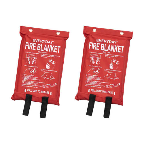 2PK Everyday Fire Blanket 1.2m x 1.8m Essential Survival Safety