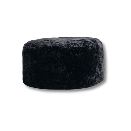 Huxford Grove The Jamieson Sheepskin Ottoman Pouffe 60cm - Steel