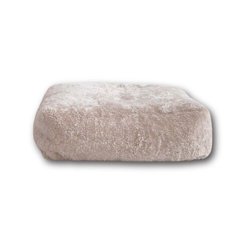 Huxford Grove The Morrocan Sheepskin Ottoman Pouffe 65cm - Oatmeal