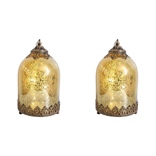 2PK LVD Lantern LED Persian X-Large Gold Decorative Lighting Home Decor