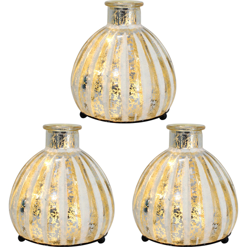 3PK LVD Lantern LED Midi Decorative Lighting Home Decor White